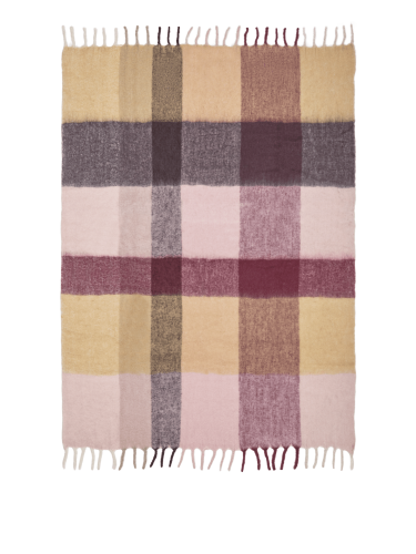 Blur Mohair Blanket - Butter/Pale Rose