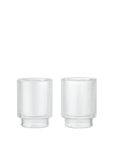 Szklanki termiczne 2 szt. Ripple - Ripple Thermal Glasses - Set of 2, Clear - Ferm Living