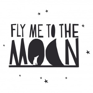 Naklejka FLY ME TO THE MOON - Mimi'lou